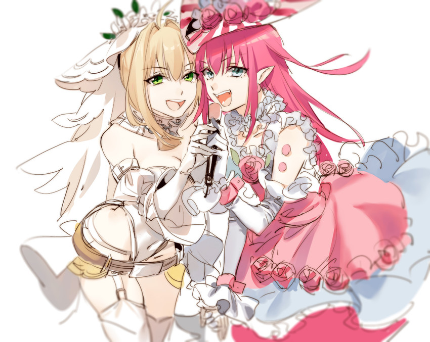 elizabeth bathory and nero claudius (fate and 2 more) drawn by hug_(yourhug)