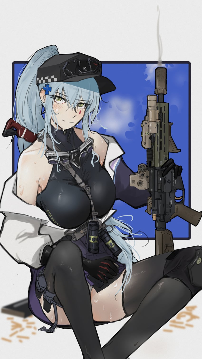 hk416 and klukai (girls' frontline and 1 more) drawn by michaeliadalto9