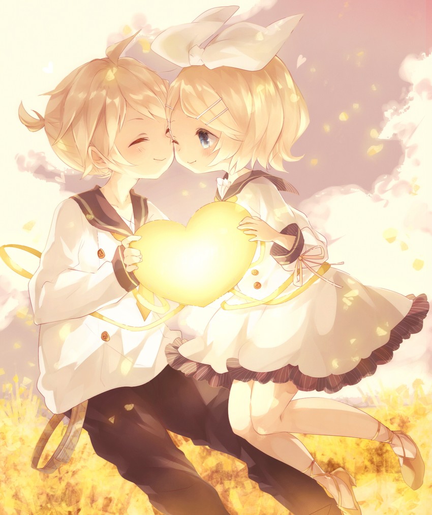 kagamine rin and kagamine len (vocaloid) drawn by coco_(hinatacoco)
