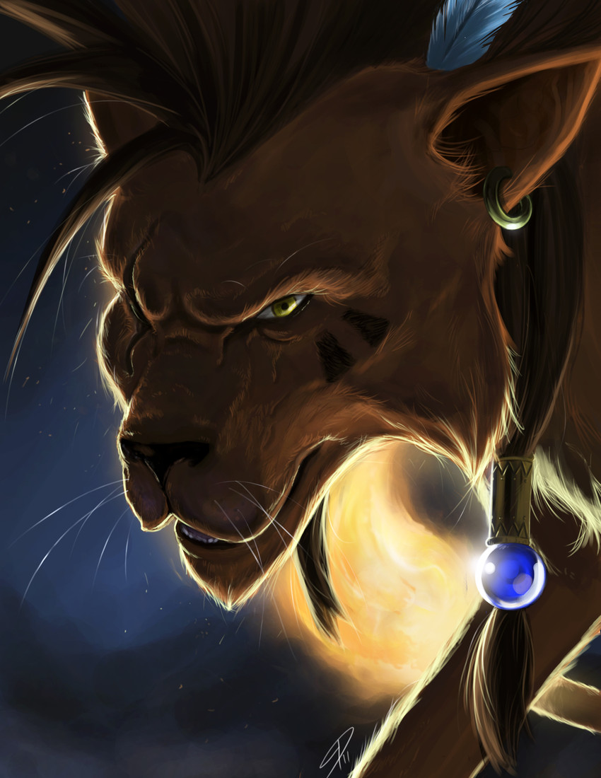 red xiii (final fantasy and 1 more) drawn by steven_donegani