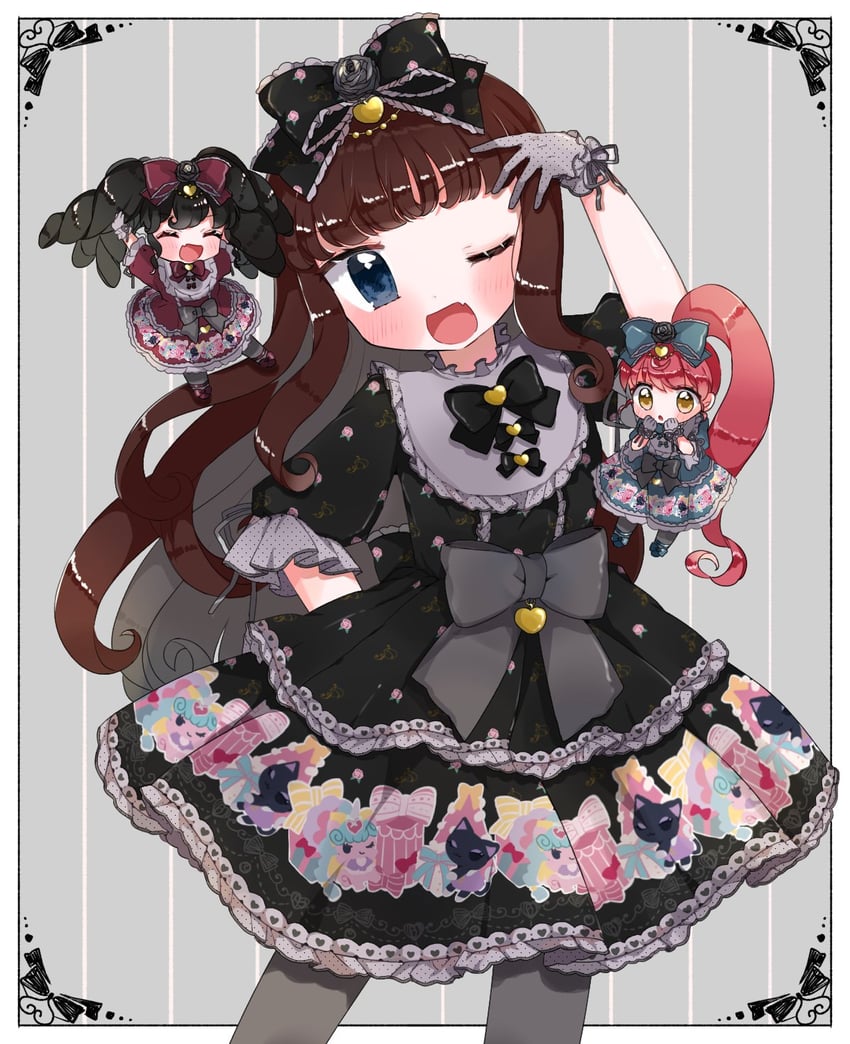 kurosu aroma, shiratama mikan, gaaruru, unicorn, and neko (pretty series and 1 more) drawn by kira_(kiratwins)