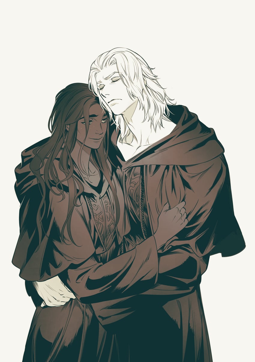 warrior of light and emet-selch (final fantasy and 1 more) drawn by 5altybitter5