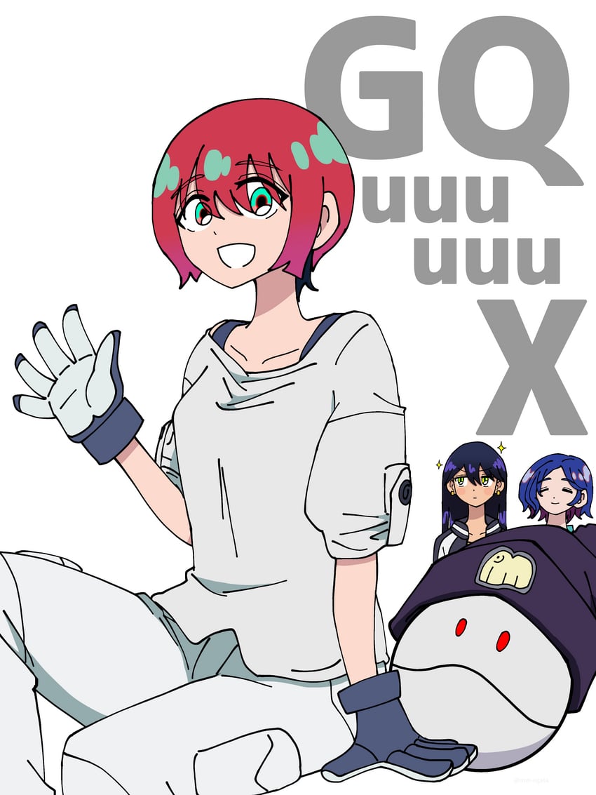 amate yuzuriha, haro, shuji ito, and nyaan (gundam and 1 more) drawn by ogata_(mm_ogata_rkgk)