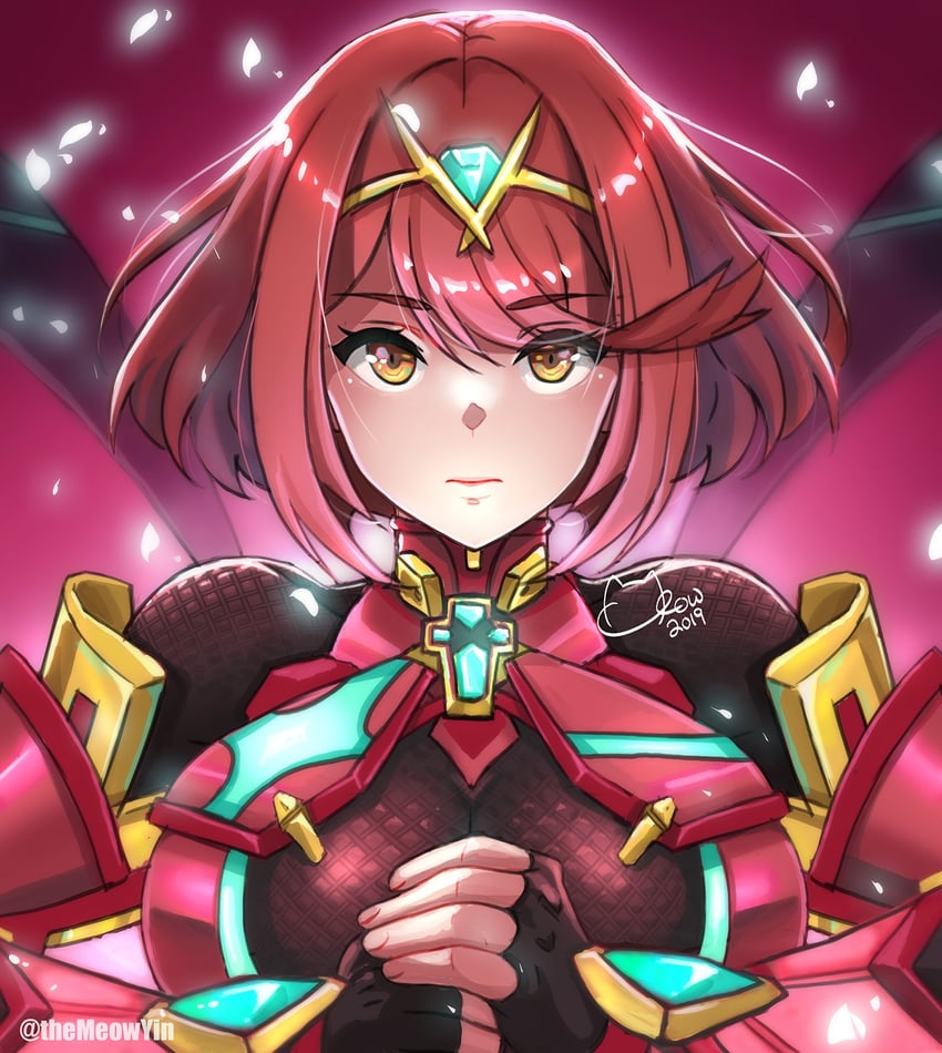 pyra (xenoblade chronicles and 1 more) drawn by meowyin