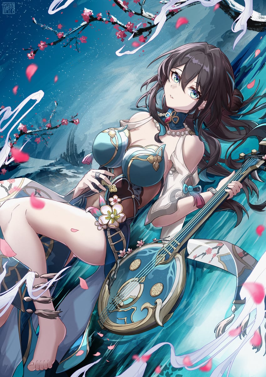 ruan mei (honkai and 1 more) drawn by tongyu