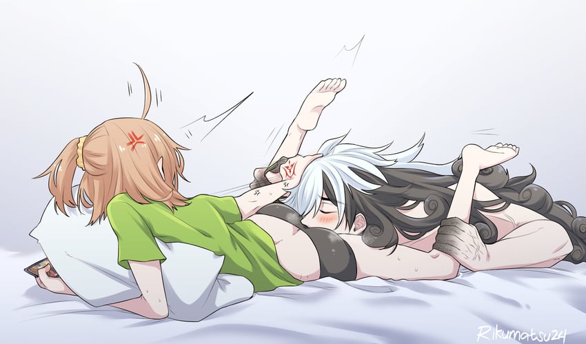 fujimaru ritsuka and ashiya douman (fate and 1 more) drawn by rikumats