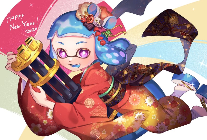 inkling player character, inkling girl, and judd (splatoon) drawn by yamagishi_chihiro