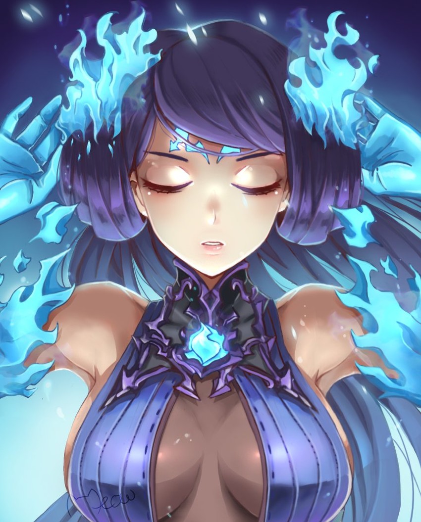 brighid (xenoblade chronicles and 1 more) drawn by meowyin