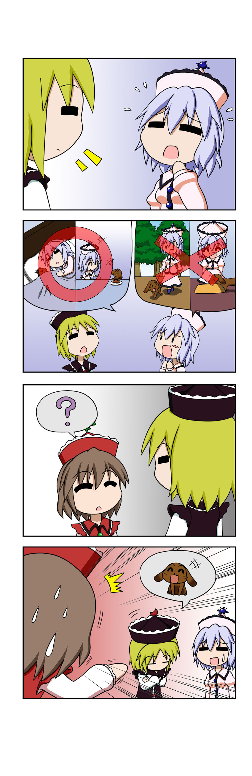 lunasa prismriver, merlin prismriver, and lyrica prismriver (touhou) drawn by rakugaki-biyori