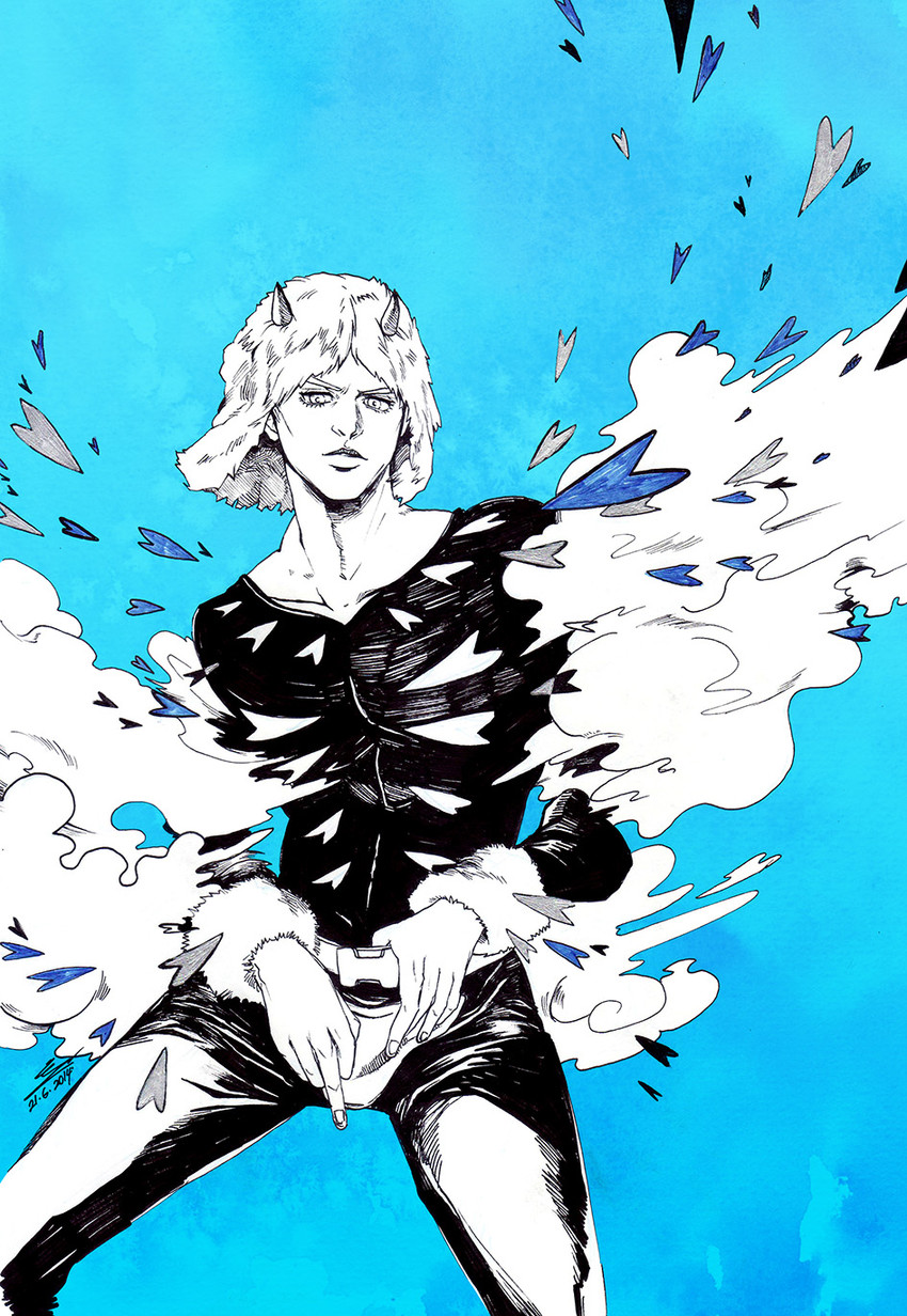 weather report (jojo no kimyou na bouken and 1 more) drawn by serah_boey