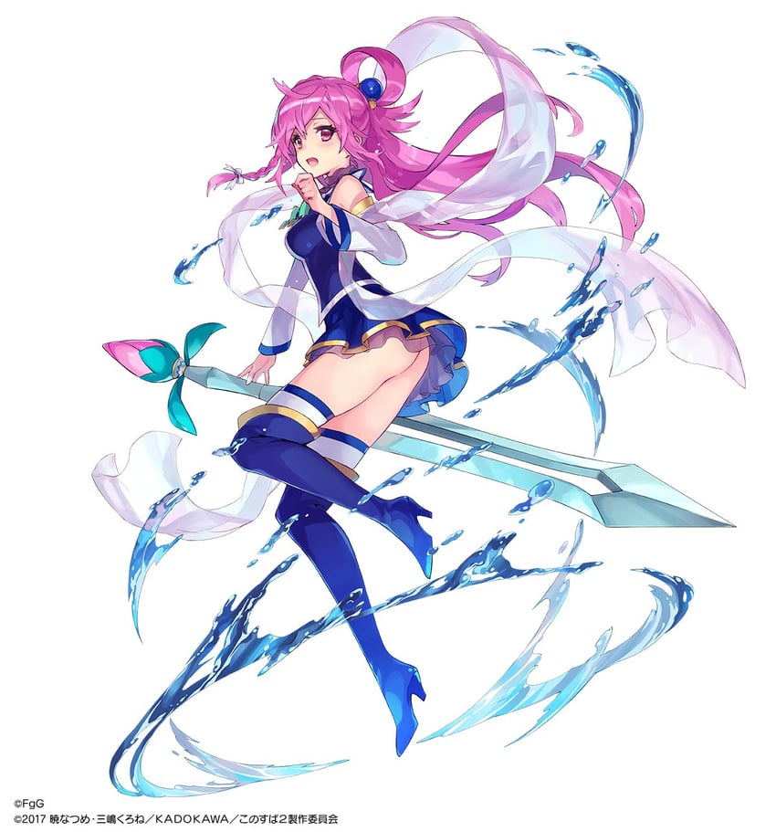 aqua and tyrfing (kono subarashii sekai ni shukufuku wo! and 1 more) drawn by da-kuro