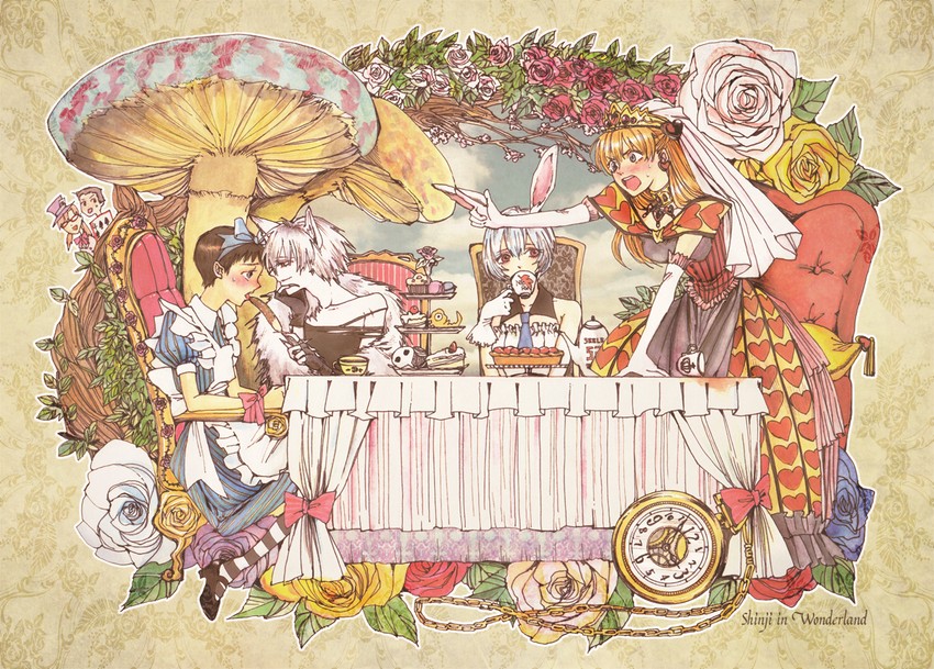 souryuu asuka langley, ayanami rei, ikari shinji, alice, nagisa kaworu, and 5 more (neon genesis evangelion and 2 more) drawn by candy_drug