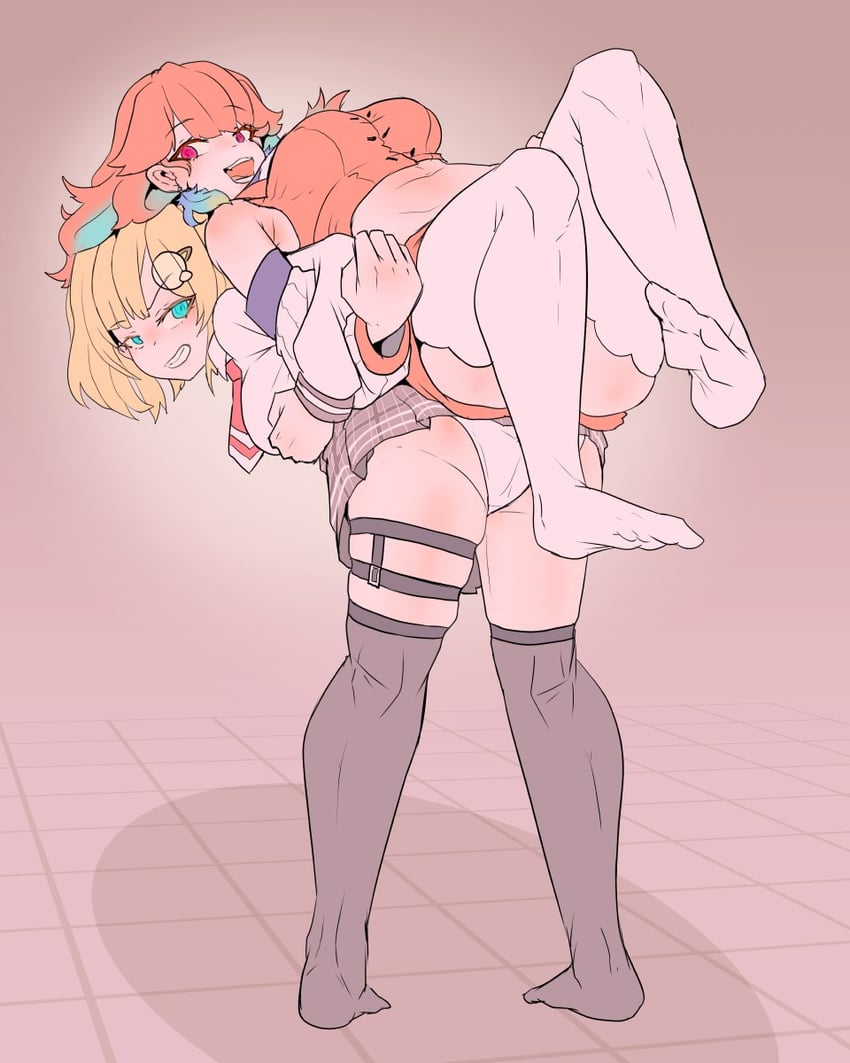takanashi kiara and watson amelia (hololive and 1 more) drawn by moral_cacoethes
