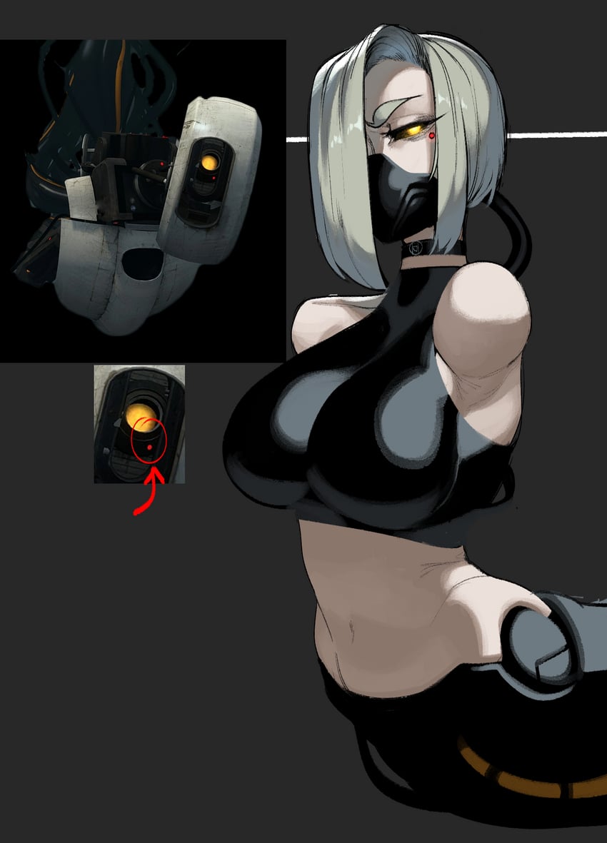glados (portal and 1 more) drawn by krekkov
