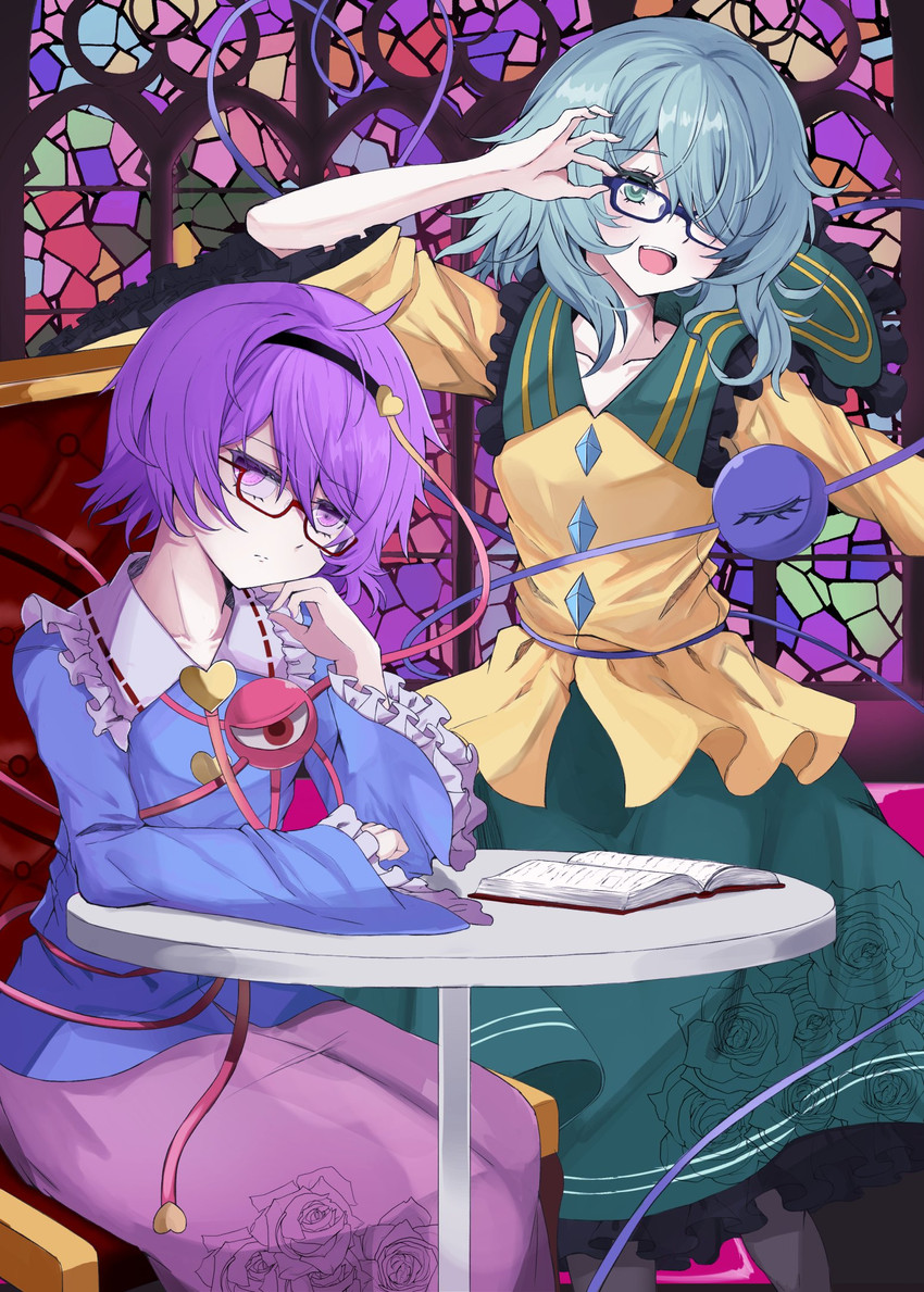 komeiji koishi and komeiji satori (touhou) drawn by kuro_wa_shinoru