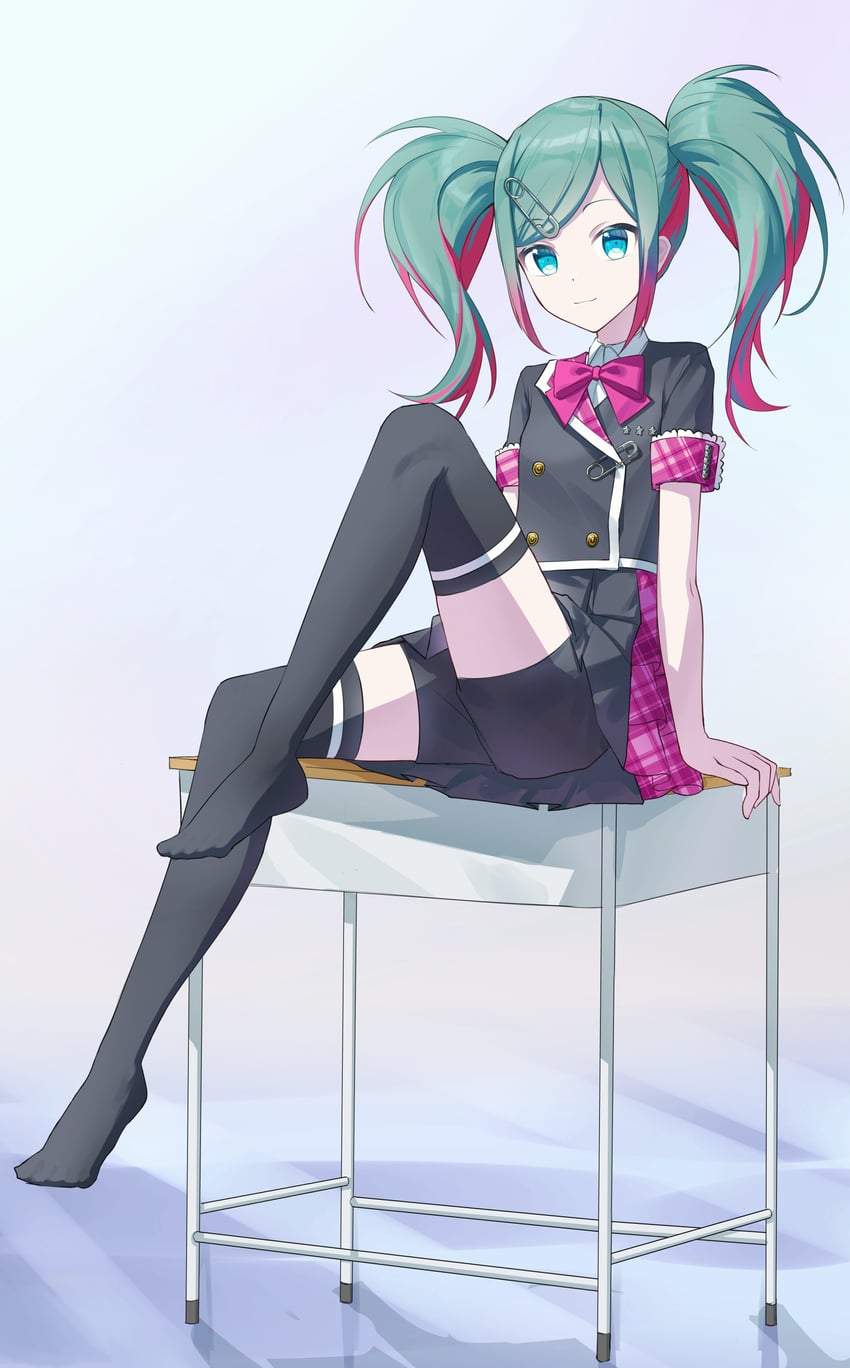 hatsune miku and leo/need miku (vocaloid and 1 more) drawn by moboireach