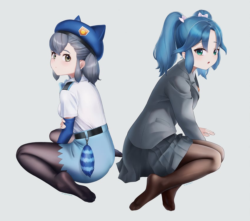 kako and hikari (kemono friends and 1 more) drawn by beleven