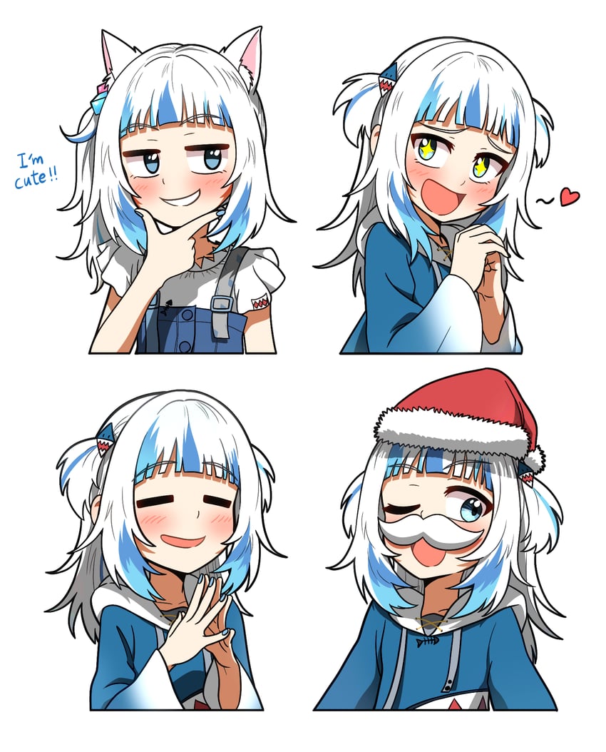 gawr gura (hololive and 1 more) drawn by ddolbang