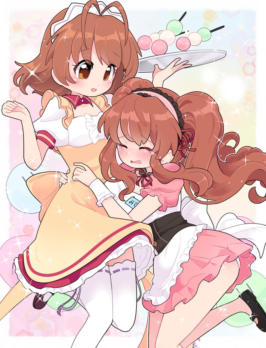 asahina mikuru and furukawa nagisa (suzumiya haruhi no yuuutsu and 3 more) drawn by fraiisiemimi
