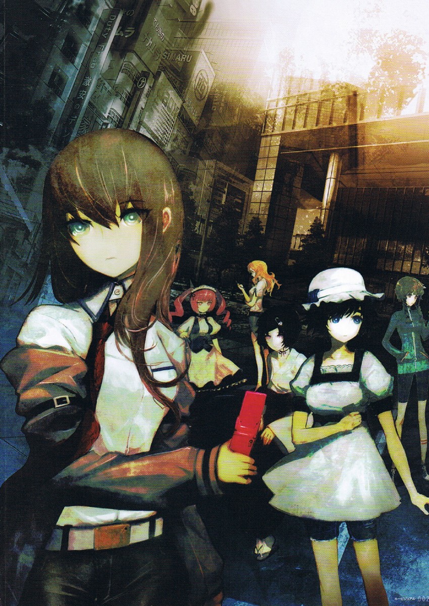makise kurisu, shiina mayuri, amane suzuha, urushibara ruka, akiha rumiho, and 1 more (steins;gate) drawn by huke