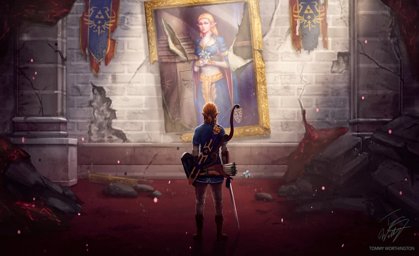 link, princess zelda, and malice (the legend of zelda and 1 more) drawn by tommy_worthington