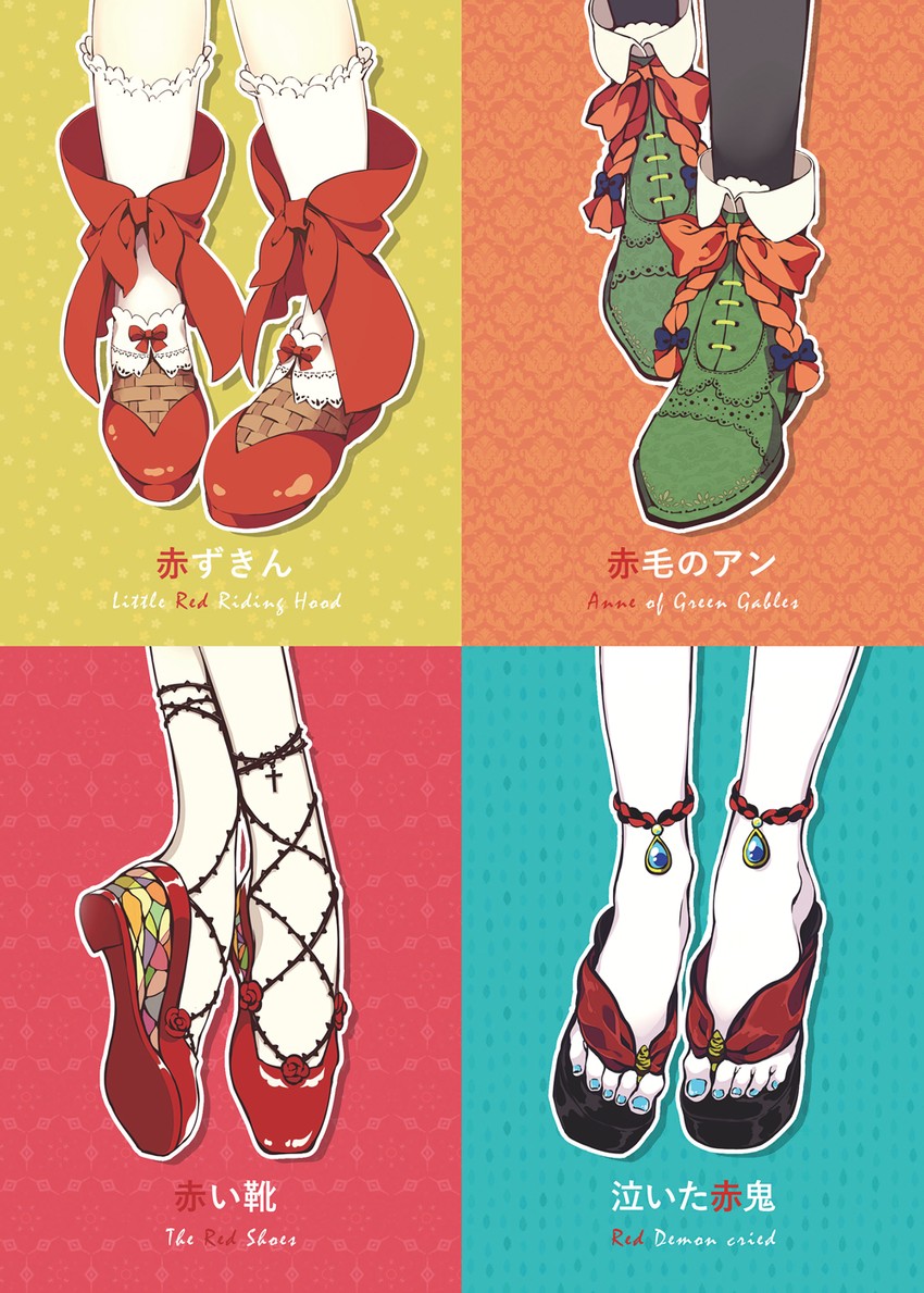 little red riding hood, anne shirley, and karen (little red riding hood and 4 more) drawn by jiyuuto_(cocyco)