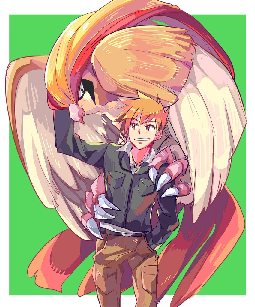 blue oak and pidgeot (pokemon and 1 more) drawn by ishiwari