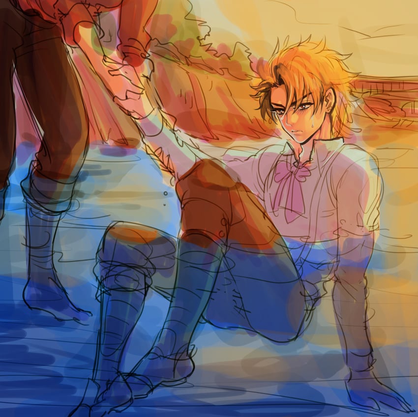 dio brando and jonathan joestar (jojo no kimyou na bouken and 1 more) drawn by sin11111