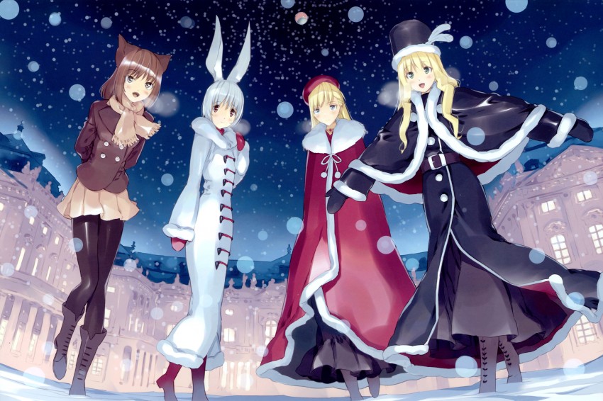 alice, cheshire cat, and march hare (alice's adventures in wonderland) drawn by ueda_ryou