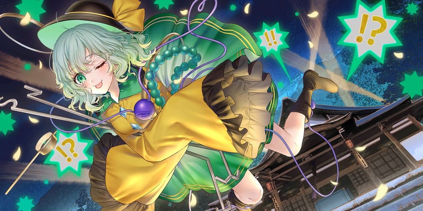 komeiji koishi (touhou and 1 more) drawn by kippu