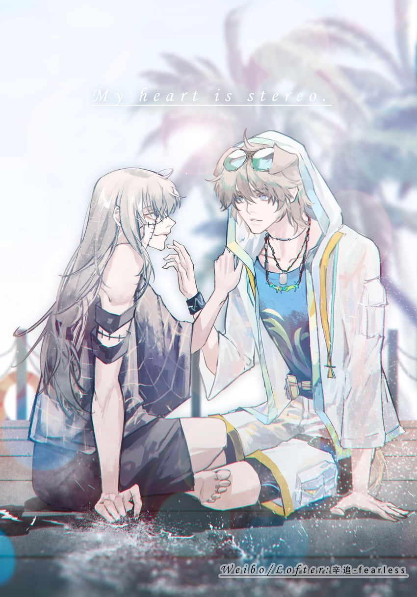 tequila and mahito (arknights and 1 more) drawn by ikag
