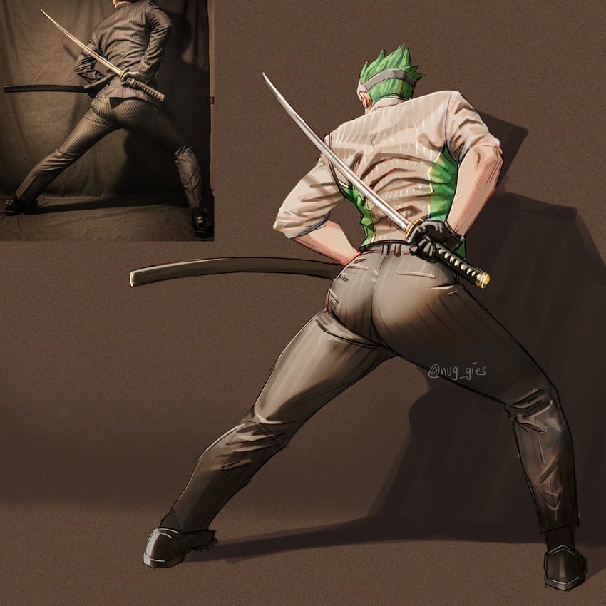 genji (overwatch and 1 more) drawn by nuggies_(nug_gies)