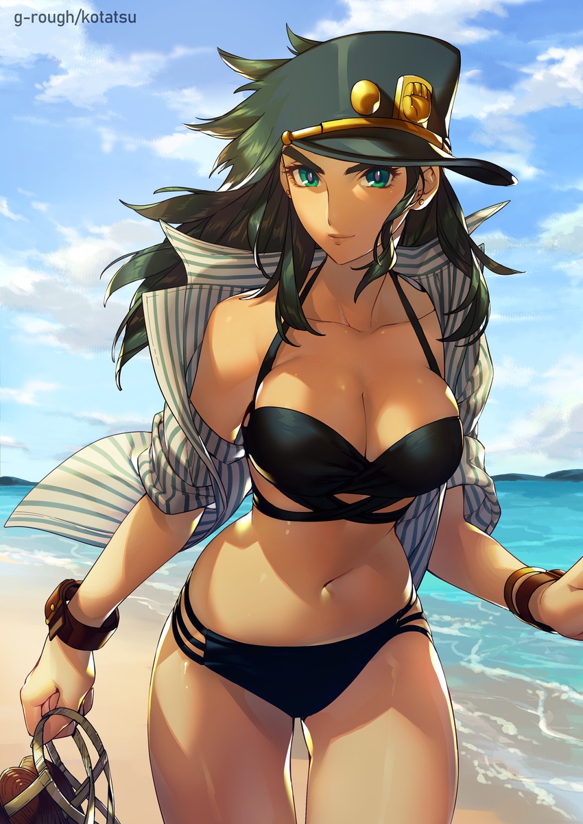 kujo jotaro (jojo no kimyou na bouken and 1 more) drawn by kotatsu_(g-rough)