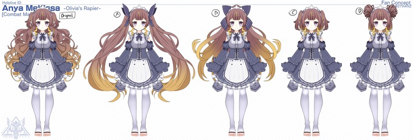 anya melfissa (hololive and 1 more) drawn by kuronekozero