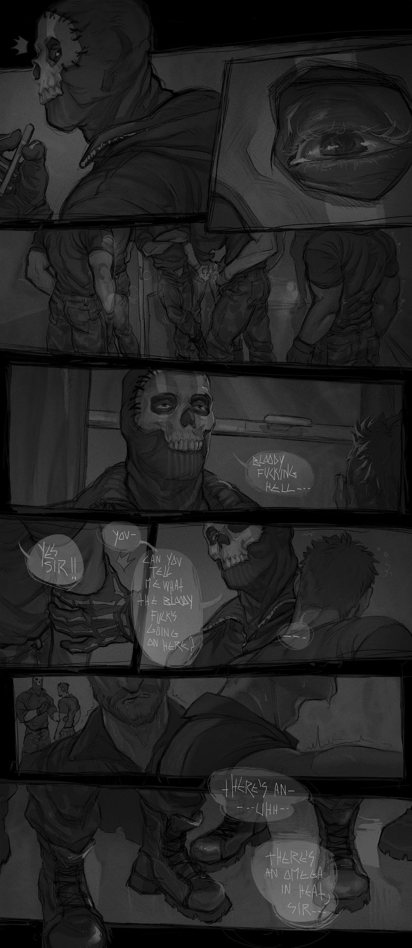 ghost (call of duty and 1 more) drawn by netcrow98