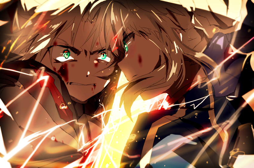 artoria pendragon, saber, and mordred (fate and 2 more) drawn by hiiragi_fuyuki