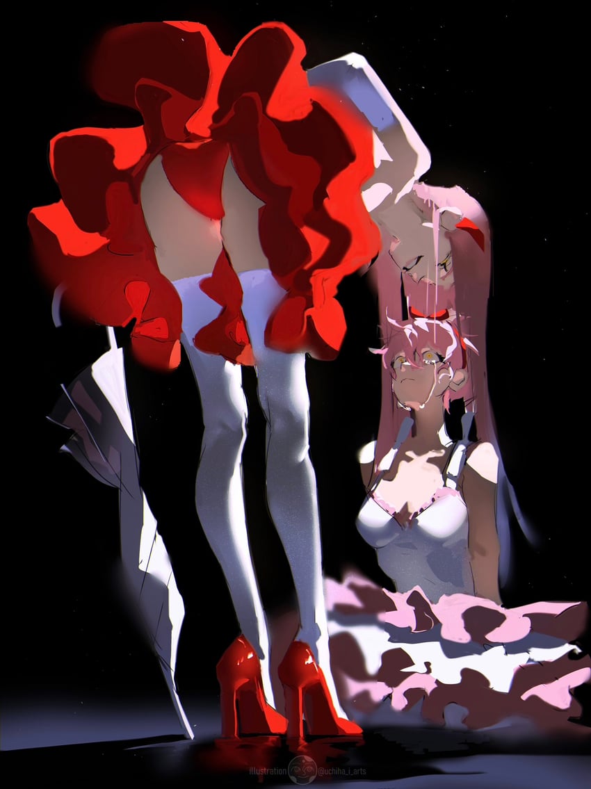 mizi and kirigoe mima (alien stage and 1 more) drawn by uchiha_i_arts