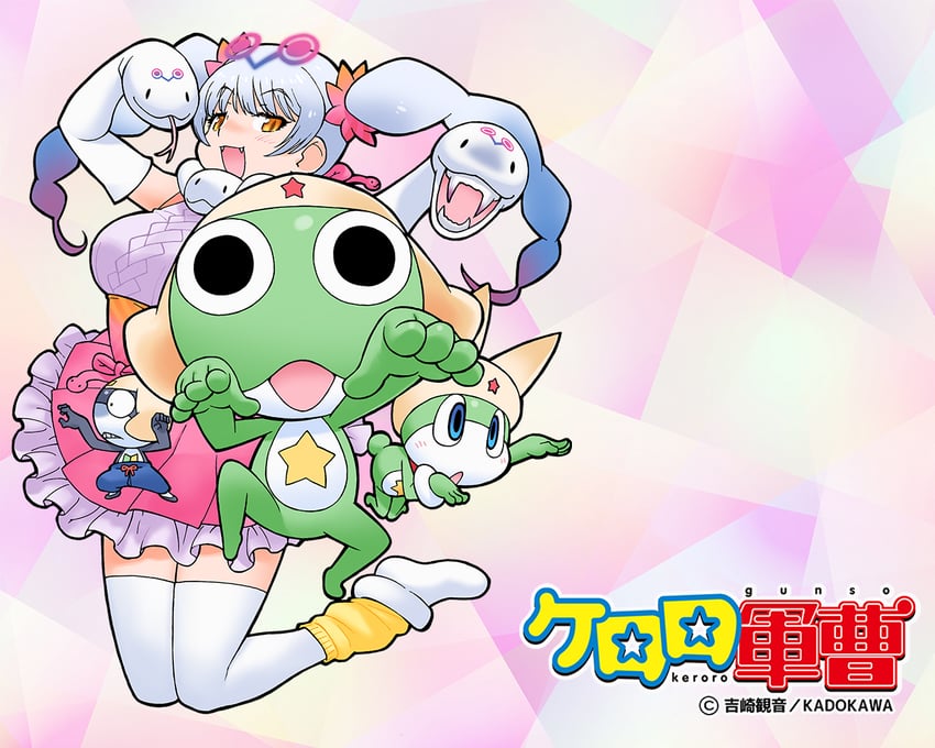 keroro, tamama, new keroro, and viper momi (keroro gunsou) drawn by yoshizaki_mine