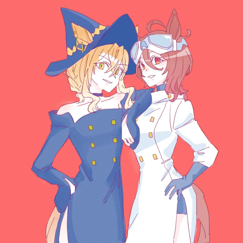 agnes tachyon and jungle pocket (umamusume) drawn by seila_rei