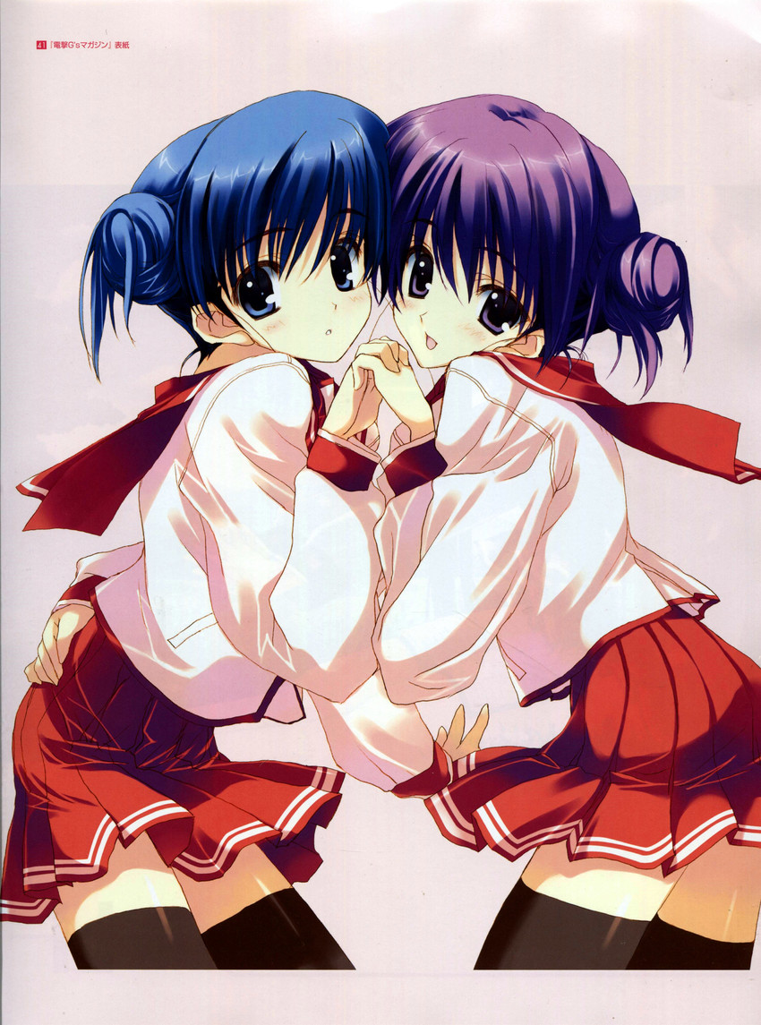 himeyuri sango and himeyuri ruri (to heart and 2 more) drawn by nakamura_takeshi