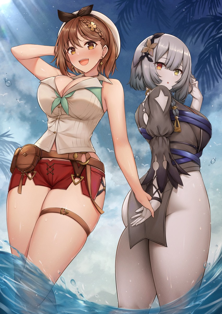 reisalin stout and serri glaus (atelier and 2 more) drawn by kannko_bokujou