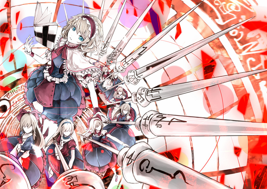 alice margatroid, shanghai doll, and hourai doll (touhou) drawn by yutapon