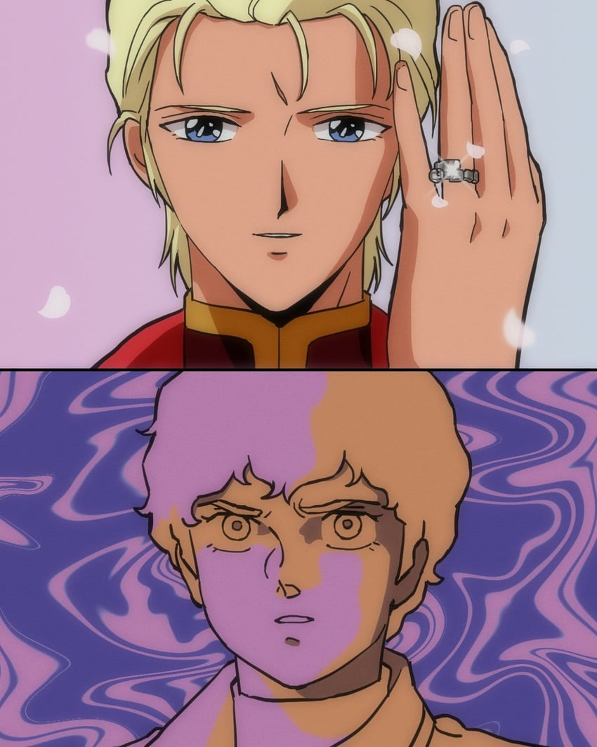 char aznable, amuro ray, kamille bidan, and jerid messa (gundam and 2 more) drawn by yy0880yy