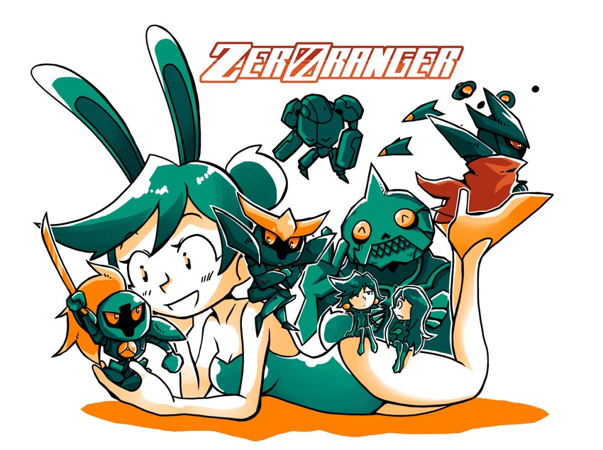 mido, dori, and grapefruit (zeroranger) drawn by setz