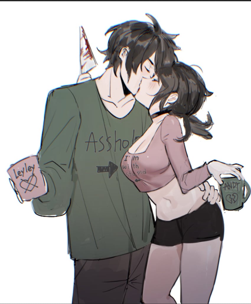 ashley graves and andrew graves (the coffin of andy and leyley) drawn by nimia