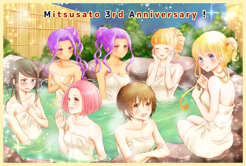 nanami, siluka, komari, iluka, lisette, and 2 more (bokujou monogatari and 1 more) drawn by azu_rin_go