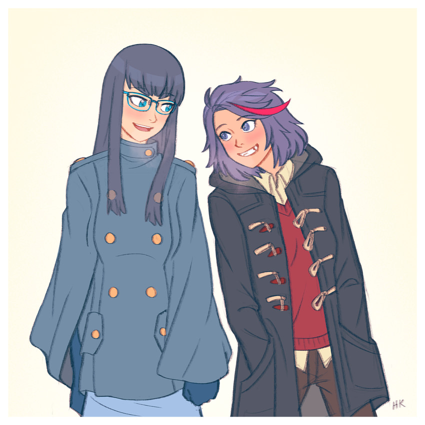matoi ryuuko and kiryuuin satsuki (kill la kill) drawn by herokick