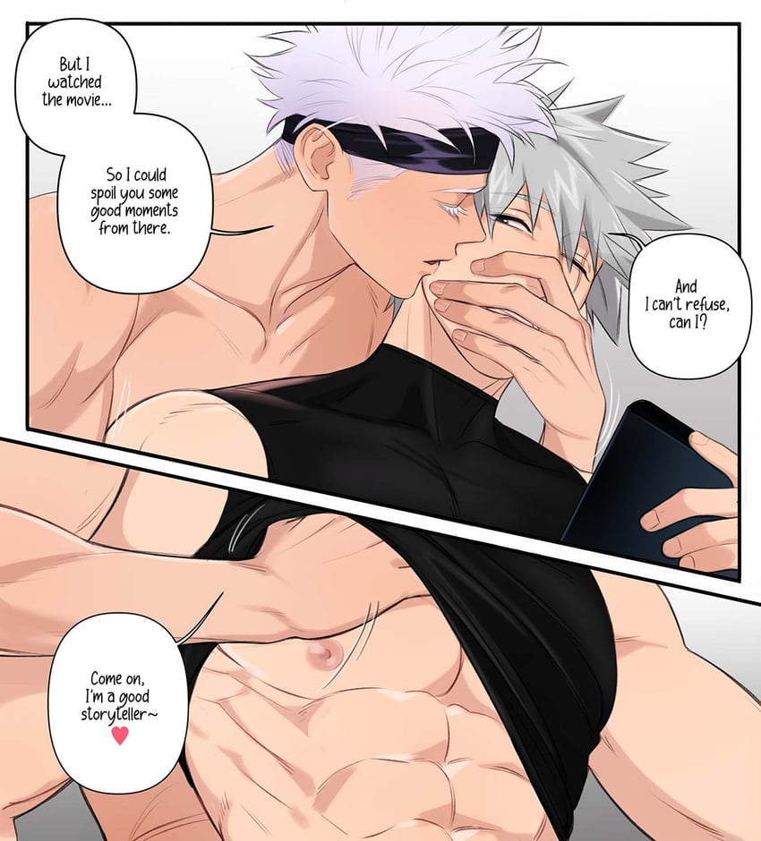 gojou satoru and hatake kakashi (jujutsu kaisen and 2 more) drawn by riffraffhellyea