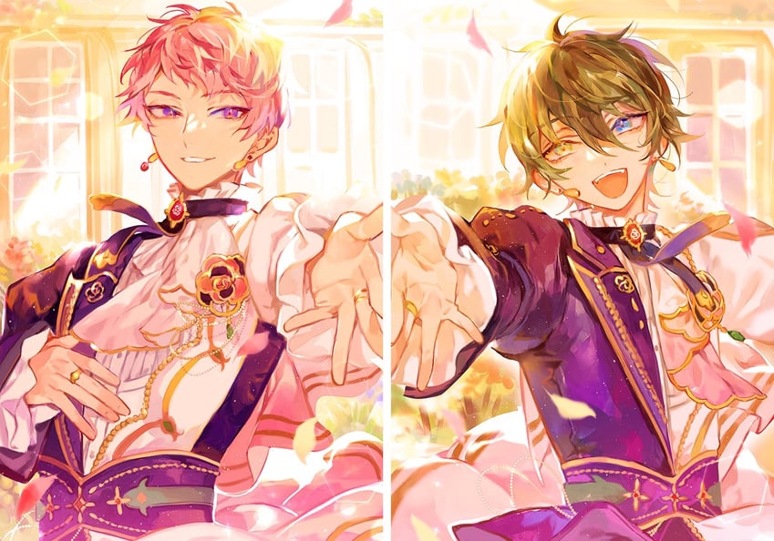 kagehira mika and itsuki shu (ensemble stars!) drawn by amanemio2