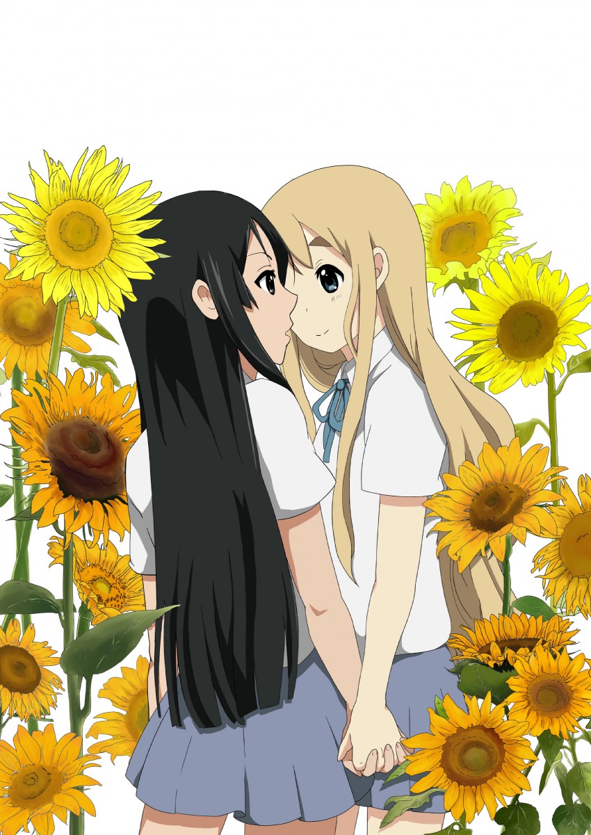 akiyama mio and kotobuki tsumugi (k-on!) drawn by pinkuusapan
